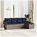 Set Divano da Giardino con cuscino 5 pcs Poly Rattan - Foto miniatura 2