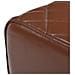 panca 60 x 30 x 45 cm Pelle Vera Marrone diamante - Foto miniatura 4