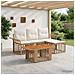 Set Divano da Giardino 5 pz Naturale e Bianco Crema polyrattan - Foto miniatura 2