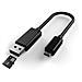 ICOC U2OTG-SD - Cavo USB OTG Micro B / A con Lettore Micro SD / SDHC 26cm Nero - Foto miniatura 1