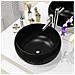 Lavandino Tondo in Ceramica Nero 40 x 15 cm - Foto miniatura 1