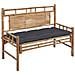 Panca Da Giardino Con Cuscino 120 Cm In Bamb? - Foto miniatura 1