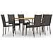 Set Mobili da Pranzo Giardino 7 pz in Polyrattan Marrone - Foto miniatura 1