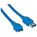 Cavo USB 3.0 SuperSpeed 1 m - Blu - Foto miniatura 3