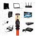 Cavo Di Rete Ethernet Supporta Fino A 2 Ghz / 2000 Mhz | Connettori Rj45 | Trasmissione Dati 40 Gigabit 3 M Arancione - Foto miniatura 3