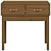 Tavolo Consolle Miele 76,5x40x75 Cm In Legno Massello Di Pino - Foto miniatura 3