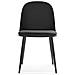 Set Di 4 Sedie Kana Nere, Gambe In Metallo E Sedile Imbottito - Foto miniatura 2