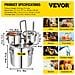Distillatore Di Alcol In Acciaio Inox Per Moonshine, Whisky, Vino E Birra 50l - Foto miniatura 6