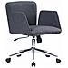 Sedia Da Ufficio Albury, Poltrona Con Braccioli, Seduta Ergonomica Da Ufficio, 54x55h65/84 Cm, Grigio - Foto miniatura 1