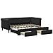 Divano Letto Estraibile Con Cassetti Nero 90x190 Cm In Velluto - Foto miniatura 1
