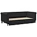 Divano Letto Estraibile Con Cassetti Nero 90x190 Cm In Velluto - Foto miniatura 2