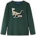 Maglietta Da Bambino A Maniche Lunghe Stampa Dinosauro Verde Scuro 104 - Foto miniatura 1