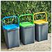 Set 3 Pattumiere Raccolta Differenziata Bidone Pattumiera Spazzatura 35 Litri - Foto miniatura 2