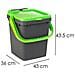 Set 3 Pattumiere Raccolta Differenziata Bidone Pattumiera Spazzatura 35 Litri - Foto miniatura 4