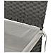 Cesto Portabiancheria Coperchio Grigio 55,5x35x34 Cm Polyrattan - Foto miniatura 7