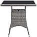 Tavolo Da Giardino Grigio 80x80x74 Cm In Polyrattan - Foto miniatura 3