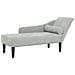Chaise Longue con Cuscini Grigio Chiaro in Velluto - Foto miniatura 2
