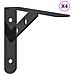 Staffe Per Mensola 4 Pz 20x2,5x14 Cm In Acciaio Inox Nero - Foto miniatura 2