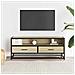 Mobile Tv Rovere Sonoma 100x34,5x40cm Legno Multistrato Metallo - Foto miniatura 3