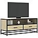 Mobile Tv Rovere Sonoma 100x34,5x40cm Legno Multistrato Metallo - Foto miniatura 1