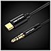 BGABF cavo audio 1 m 3.5mm USB tipo-C Nero - Foto miniatura 2