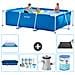 Piscina Fuori Terra - Rettangolo - 300x200x75 Cm - Blu - Include Accessori Coordinati A200 - Foto miniatura 1