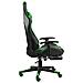 Lusso Casadino -  Sedia Da Gaming Girevole Con Poggiapiedi Verde In Pvc - Foto miniatura 3