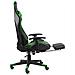Lusso Casadino -  Sedia Da Gaming Girevole Con Poggiapiedi Verde In Pvc - Foto miniatura 6