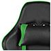 Lusso Casadino -  Sedia Da Gaming Girevole Con Poggiapiedi Verde In Pvc - Foto miniatura 7