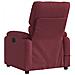 Poltrona Massaggiante Reclinabile Elettrica Rosso Vino Tessuto - Foto miniatura 5