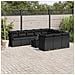 Set Divani da Giardino 11 pz con Cuscini in Polyrattan Nero - Foto miniatura 2