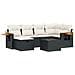Set Divani da Giardino con Cuscini 7pz Nero Polyrattan - Foto miniatura 1