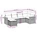 Set Divani da Giardino con Cuscini 7pz Nero Polyrattan - Foto miniatura 4