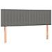 Letto a Molle Materasso e LED Grigio Scuro 140x190cm in Tessuto - Foto miniatura 7
