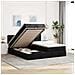 Struttura Letto Pouf con Materassi Nero 180x200 cm in Tessuto - Foto miniatura 2
