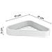 Portaoggetti Angolare Per Doccia Da Muro In Ottone, Acciaio Inox Aisi 304 E Cromall 3283 Serie Outline Bianco Opaco - Foto miniatura 2