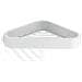 Portaoggetti Angolare Per Doccia Da Muro In Ottone, Acciaio Inox Aisi 304 E Cromall 3283 Serie Outline Bianco Opaco - Foto miniatura 1