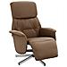 Poltrona Reclinabile con Poggiapiedi Marrone in Tessuto - Foto miniatura 1