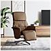 Poltrona Reclinabile con Poggiapiedi Marrone in Tessuto - Foto miniatura 2