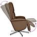 Poltrona Reclinabile con Poggiapiedi Marrone in Tessuto - Foto miniatura 6