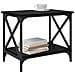 Tavolo laterale Rovere nero 55 x 38 x 45 cm Legno multistrato - Foto miniatura 3