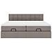 Struttura Letto Pouf con Materassi Tortora 180x200cm in Tessuto - Foto miniatura 8
