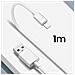 Cavo Usb-a A Lightning 1m Modello Must Havz Ricarica E Trasferimento Rapido, Bianco - Foto miniatura 5