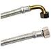 Tubo Flessibile Inox 3/8  Con Curva  Certificato Dvgw  300mm - Foto miniatura 1