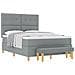 Letto a molle con materasso Grigio chiaro 160 x 200 cm Tessuto - Foto miniatura 1