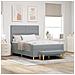 Letto a molle con materasso Grigio chiaro 160 x 200 cm Tessuto - Foto miniatura 2
