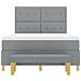 Letto a molle con materasso Grigio chiaro 160 x 200 cm Tessuto - Foto miniatura 8