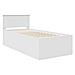 Struttura del letto Bianco 90 x 190 cm Legno multistrato - Foto miniatura 4