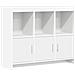 Credenza Bianco 98,5 x 33 x 80 cm Legno ingegnerizzato - Foto miniatura 1