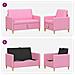 Set di Divani con Storage 2 pcs Rosa Poliestere - Foto miniatura 7